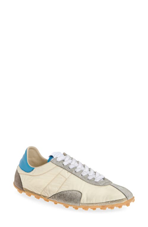 Maison Margiela Studded Sole Low Top Sprinters In Lemon/white/grey