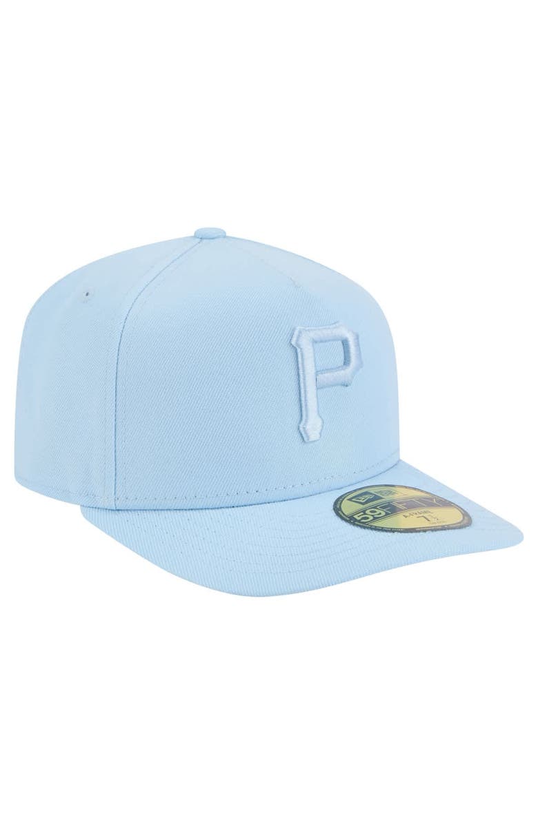 New Era Men's New Era  Light Blue Pittsburgh Pirates Color Pack A-Frame 59FIFTY Fitted Hat, Alternate, color, 
