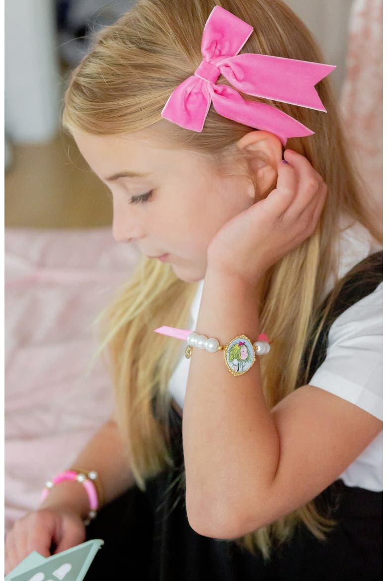 Eloise Velvet Hair Bow Barrette Set, Alternate, color, Pink and Hot Pink