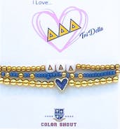 Color Shout Delta Delta Delta Love My Sorority Bracelet Stack