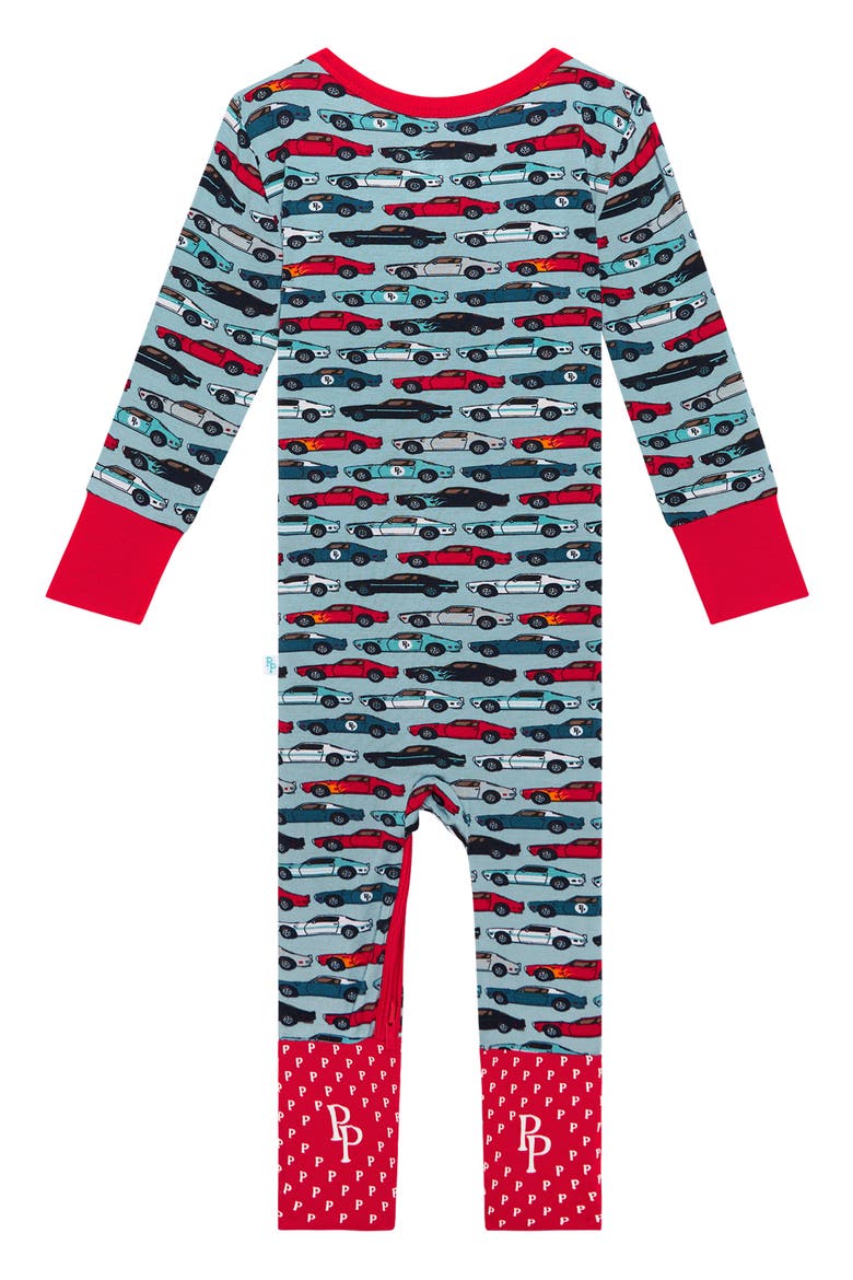 Miles Fitted Convertible Footie Pajamas, Alternate, color, OPEN BLUE