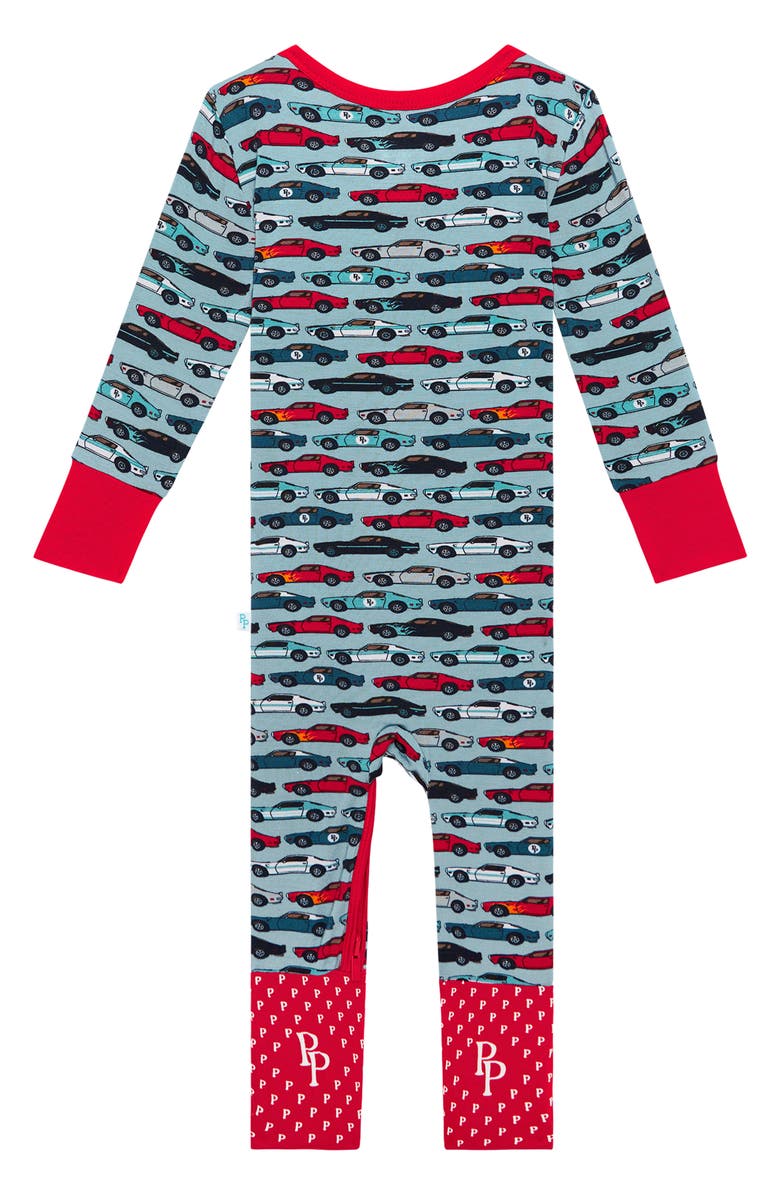 Posh Peanut Miles Fitted Convertible Footie Pajamas, Alternate, color, Open Blue