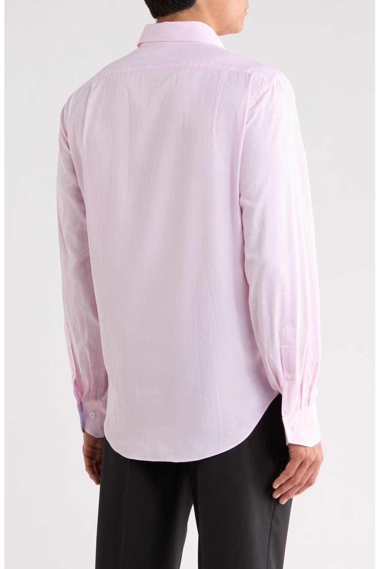 Trim Fit Textured Cotton Shirt, Alternate, color, LIGHT PINK