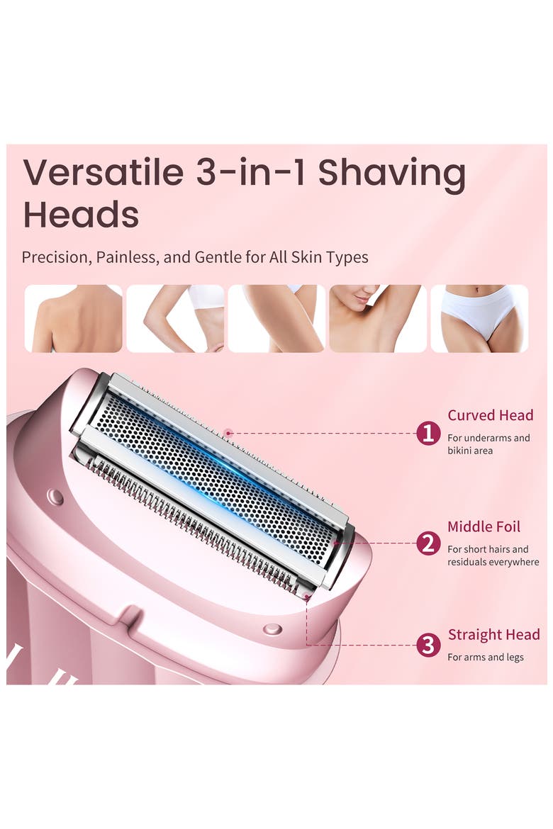 Breeze B2 Max Painless 3-in-1 Multifunction Body & Facial Hair Shaver, Alternate, color, NO COLOR