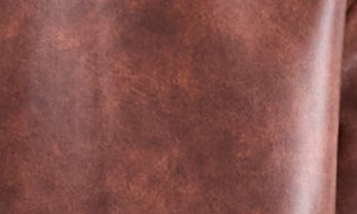 Topshop Oversize Faux Leather Bomber Jacket In Brown
