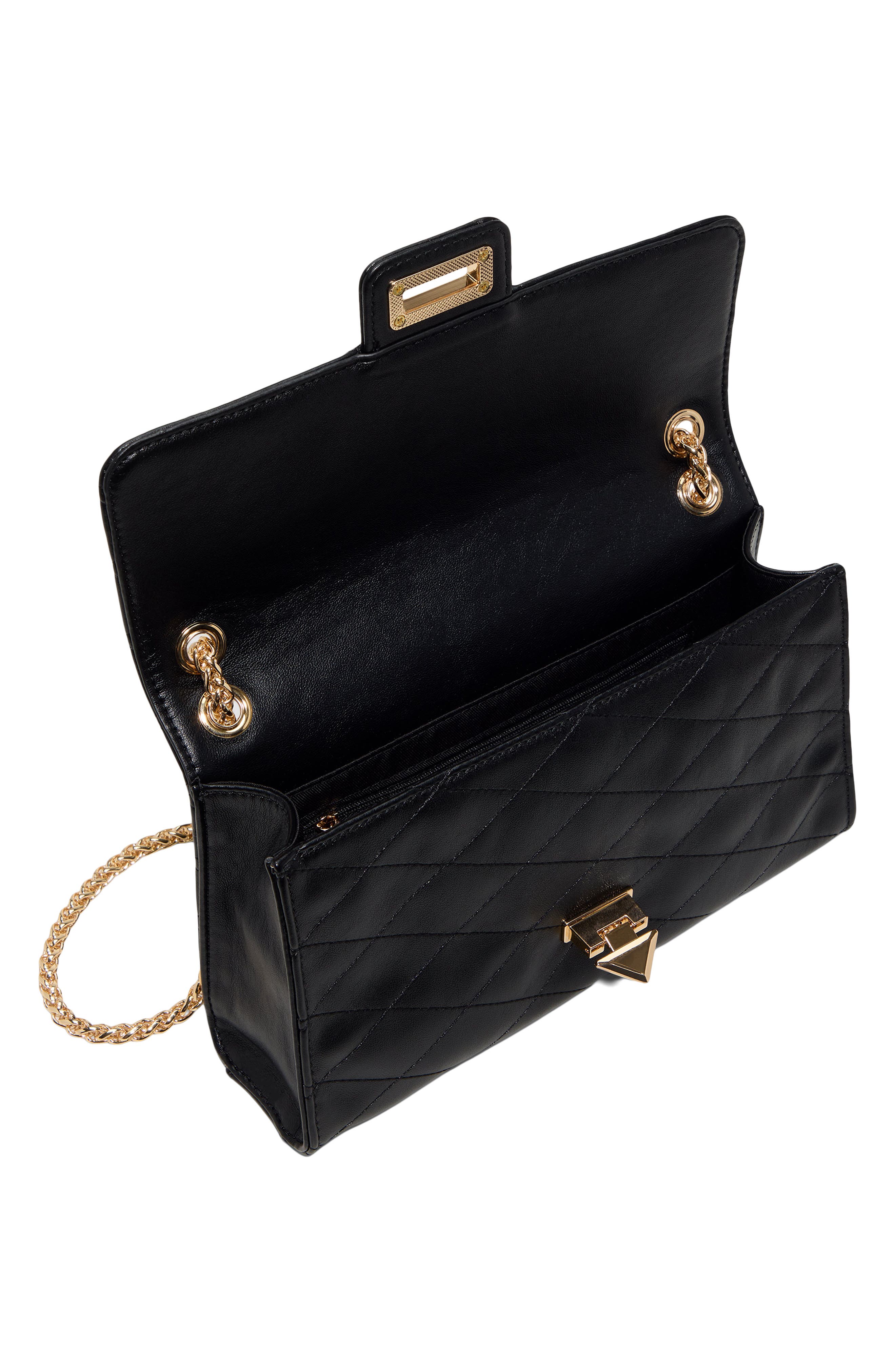 Melinda Faux Leather Crossbody Bag, Alternate, color, BLACK