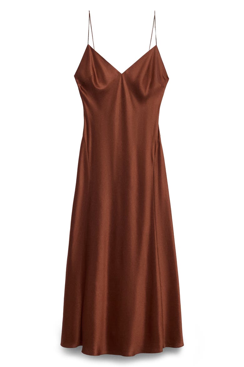 Satin Slipdress, Main, color, BURNT ORANGE