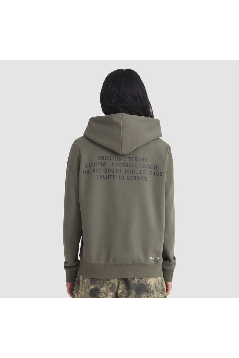 Women's Nike Olive Houston Texans 2025 Salute to Service Sideline Standard Issue Dri-FIT Hoodie, Alternate, color, Olive