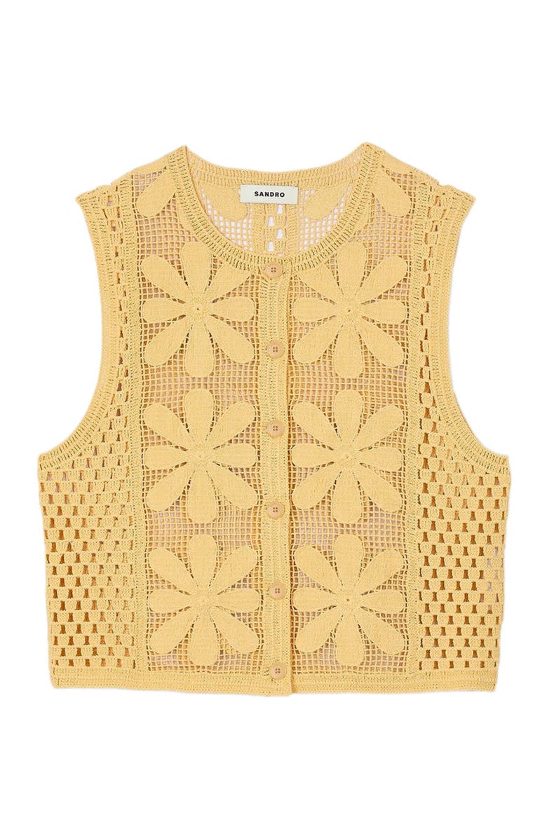 SANDRO Crochet cardigan, Alternate, color, 