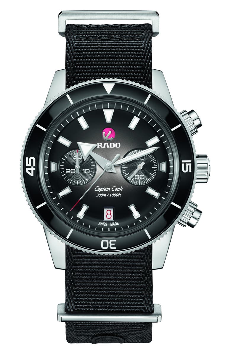 RADO Capitan Cook Automatic Chronograph Bracelet Watch, 43mm, Alternate, color, 