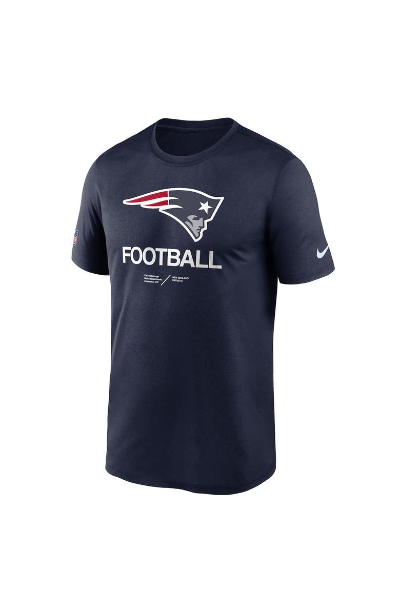 Nike Men's Nike Navy New England Patriots Sideline Infograph Performance T-Shirt, Alternate, color, 