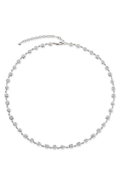 Monica Vinader Womens Bezel Sterling-silver And 0.5ct Lab-grown Diamond Cluster Necklac In Silver