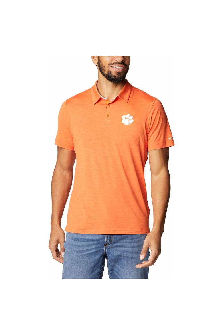 Men's Columbia Orange Clemson Tigers Tech Trail Omni-Shade Polo, Alternate, color, Orange
