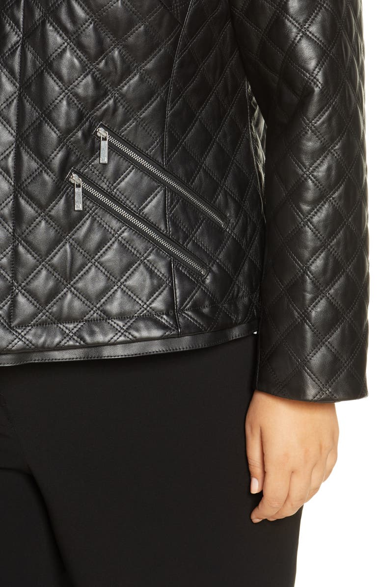 Lafayette 148 New York Tanner Quilted Leather Jacket, Alternate, color, 