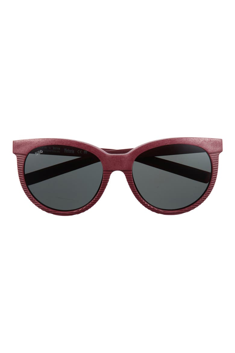 56mm Round Polarized Sunglasses, Main, color, GREY
