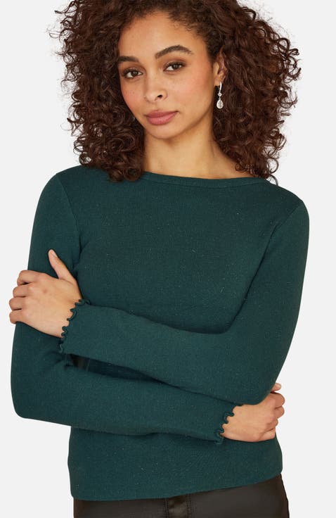 Sparkle Long Sleeve Boatneck Knit Jumper