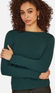 Yumi Sparkle Long Sleeve Boatneck Knit Jumper