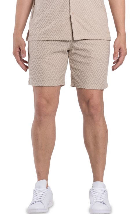 Casual Jacquard Terry Shorts