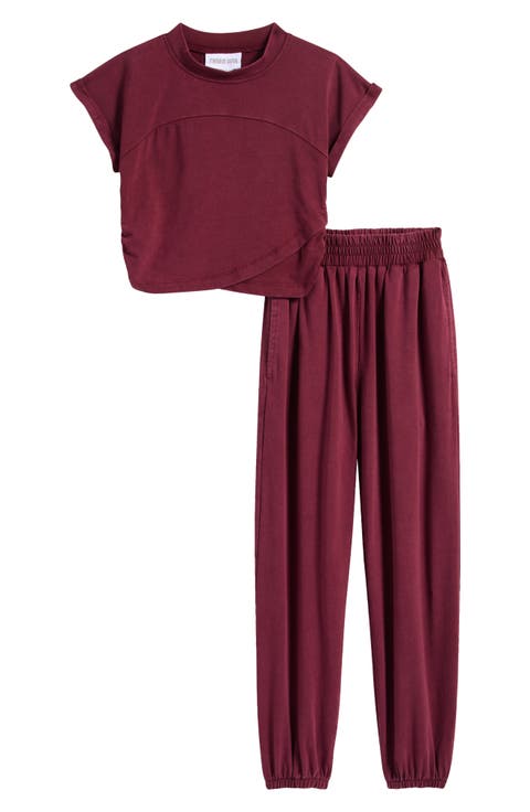 Kids' Washed Knit T-Shirt & Joggers Set