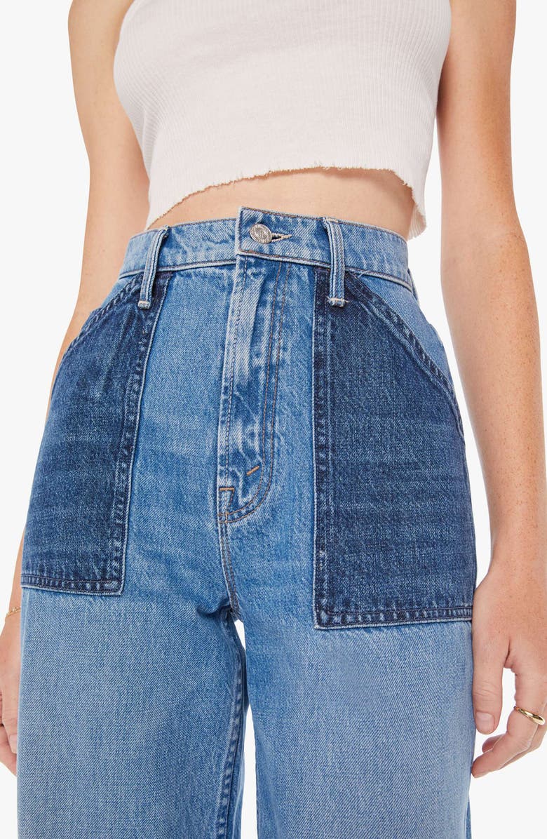 MOTHER The Patch Maven High Waist Wide Leg Jeans, Alternate, color,