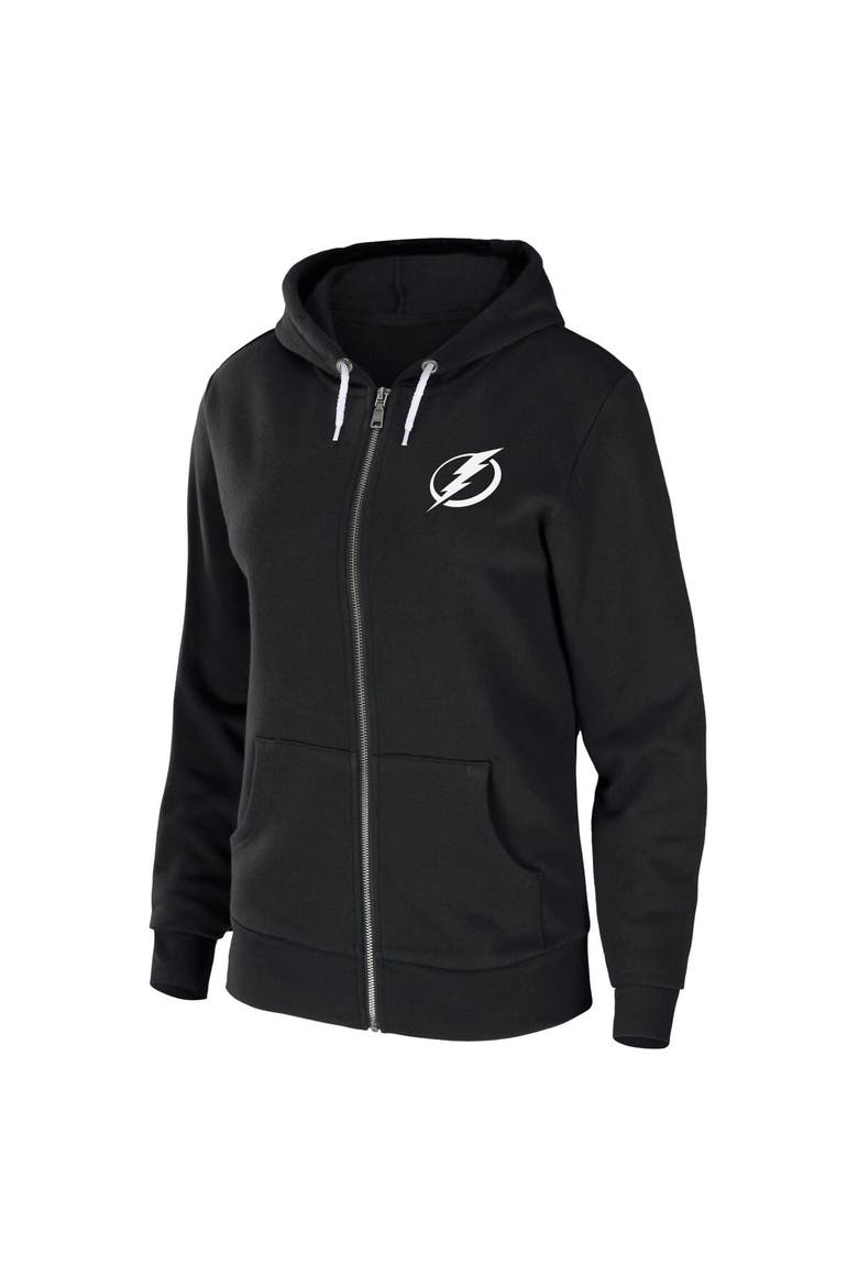 Women's WEAR by Erin Andrews Black Tampa Bay Lightning Sponge Fleece Full-Zip Hoodie, Alternate, color, Black