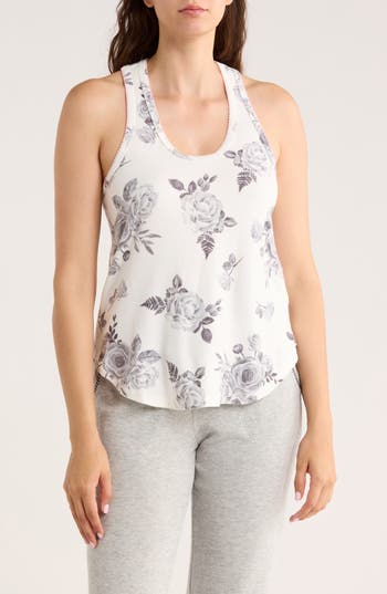 Pj Salvage Feeling Loved Floral Pajama Tank In White