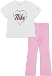 Nike Kids' Juxta Heart Tee & Flare Leggings Set