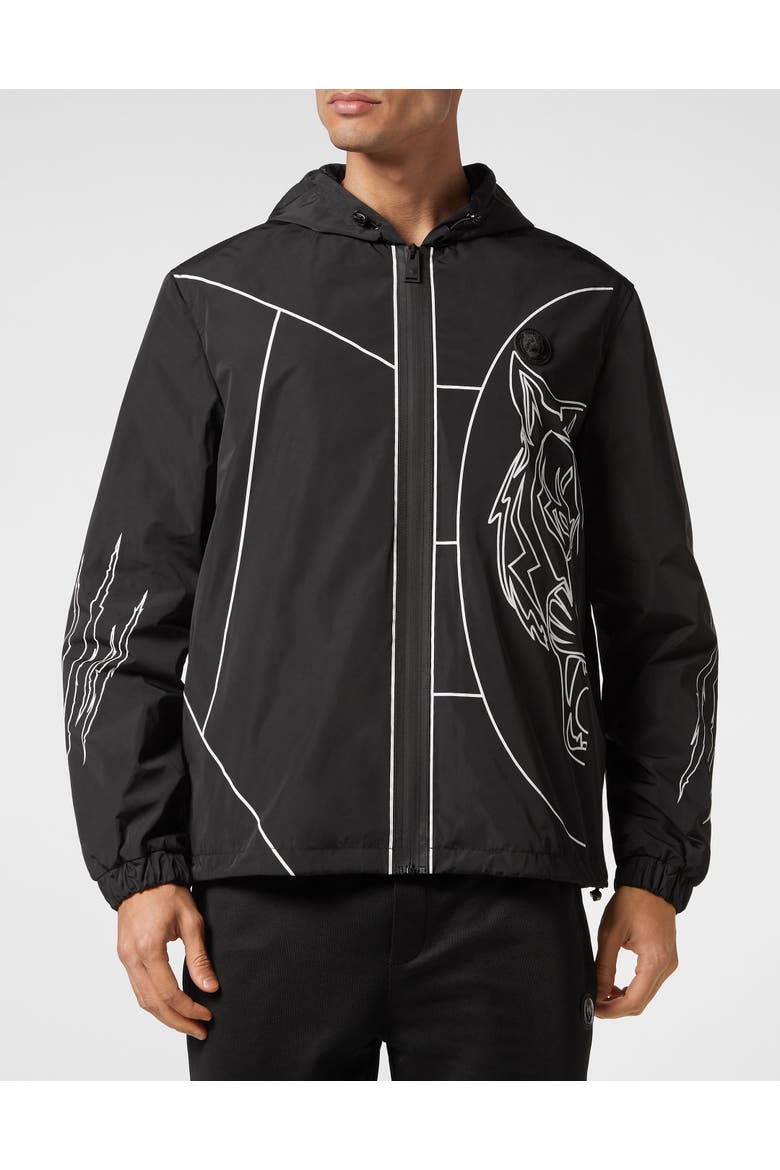 Nylon Windbreaker Tiger Court Edition Men, Main, color, black