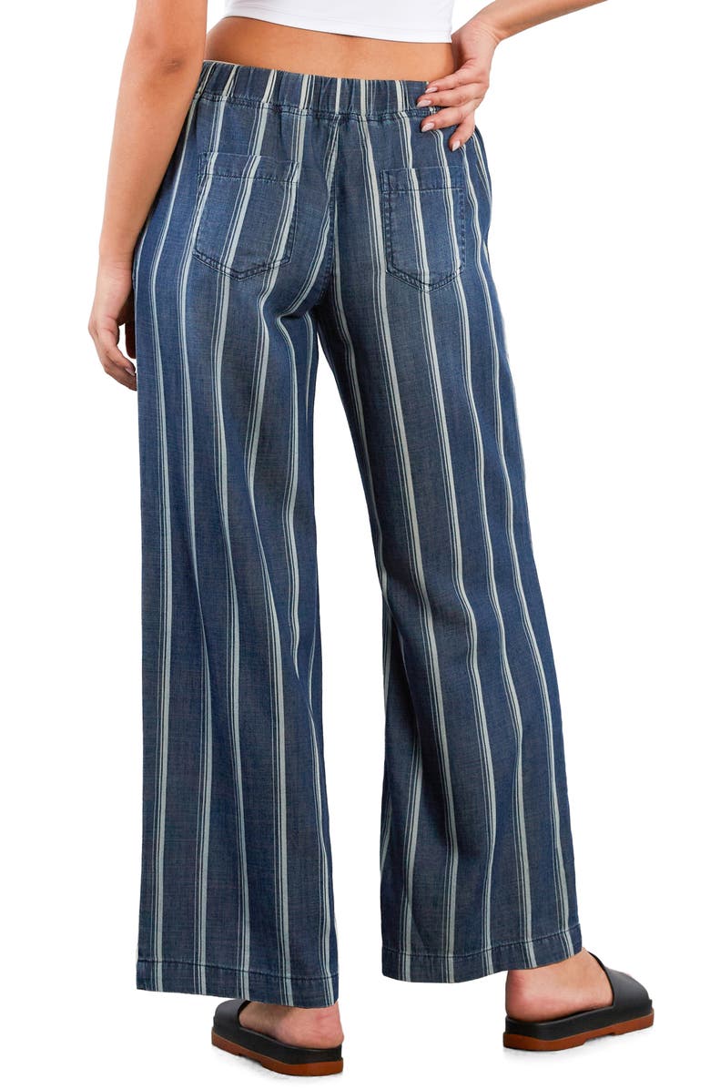 Billy T Daydream Stripe Tie Waist Wide Leg Pants, Alternate, color, Indigo Cabana Stripe