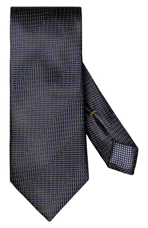 Herringbone Woven Silk Tie
