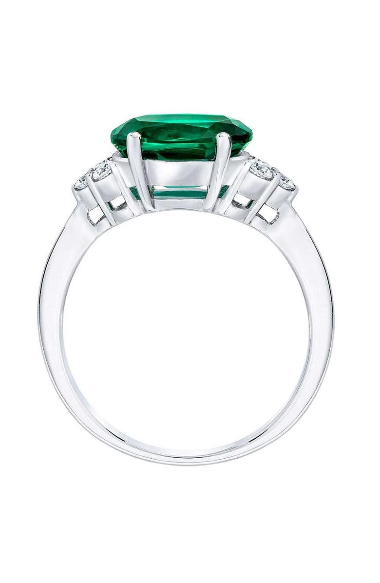 Bliss Diamond 3 1/4Ct Oval Emerald & Lab Grown Diamond Ring in 10k or Gold, Alternate, color,