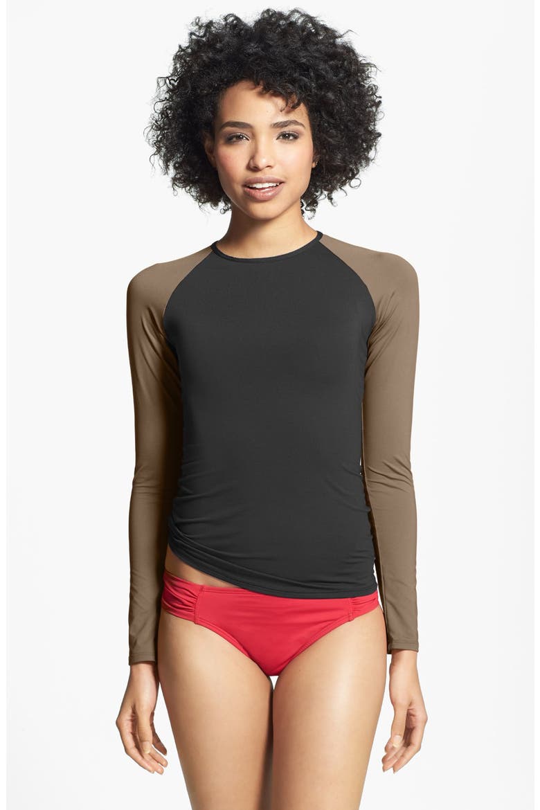 Colorblock Rashguard, Main, color, BLACK / TORTUGA