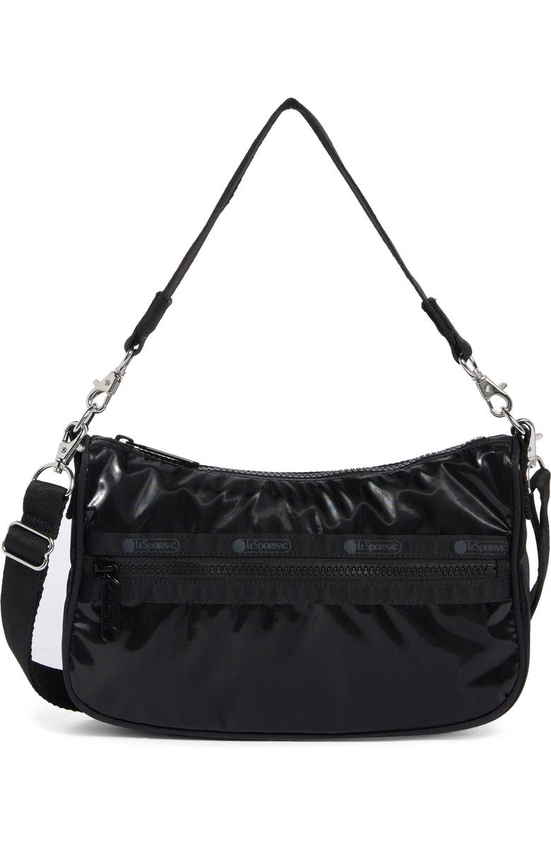 LeSportsac Small Convertible Shoulder Bag, Main, color, Black Shine