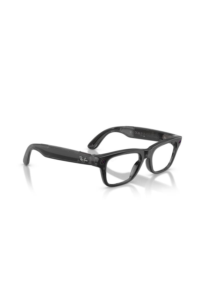 Ray-Ban 54mm Rectangle optical glasses, Alternate, color, Black