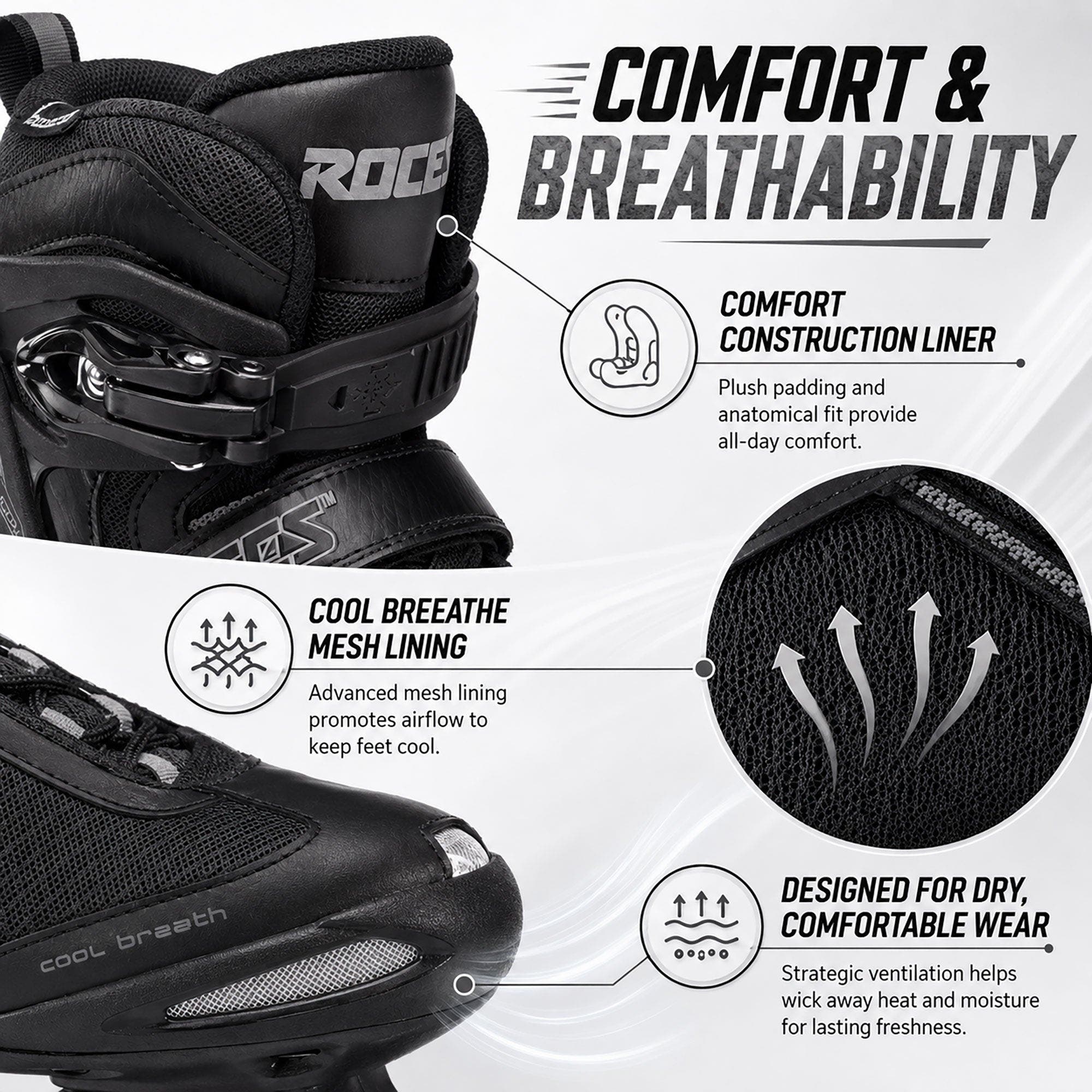 Icon Mens Inline Skates, Alternate, color, Black/Charcoal