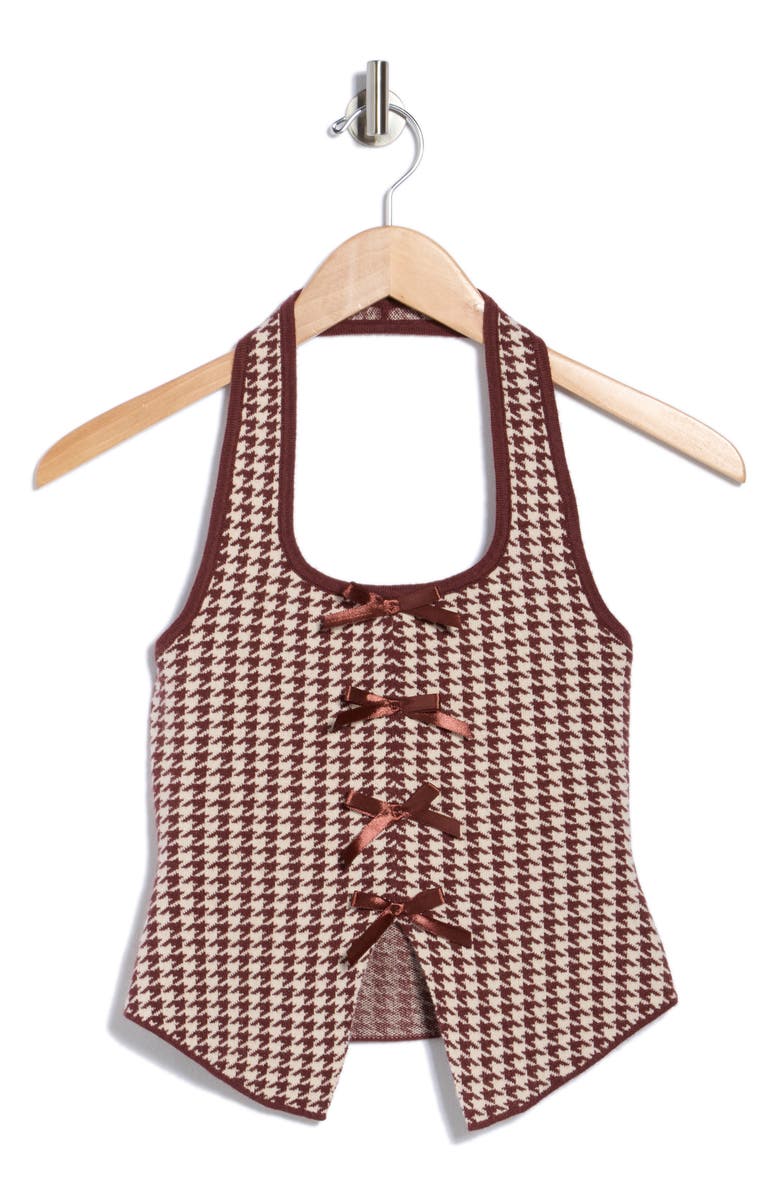 Love By Design Mia Halter Top, Alternate, color, Eggnog/ Chocolate