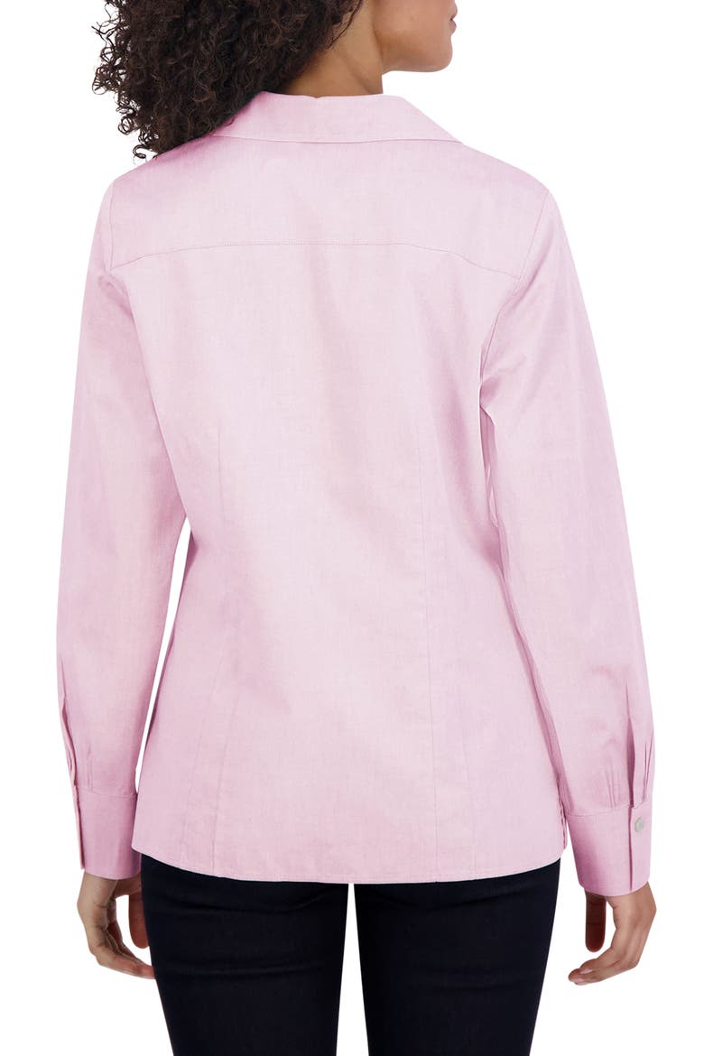 Katie Cotton Button-Up Shirt, Alternate, color, CHAMBRAY PINK