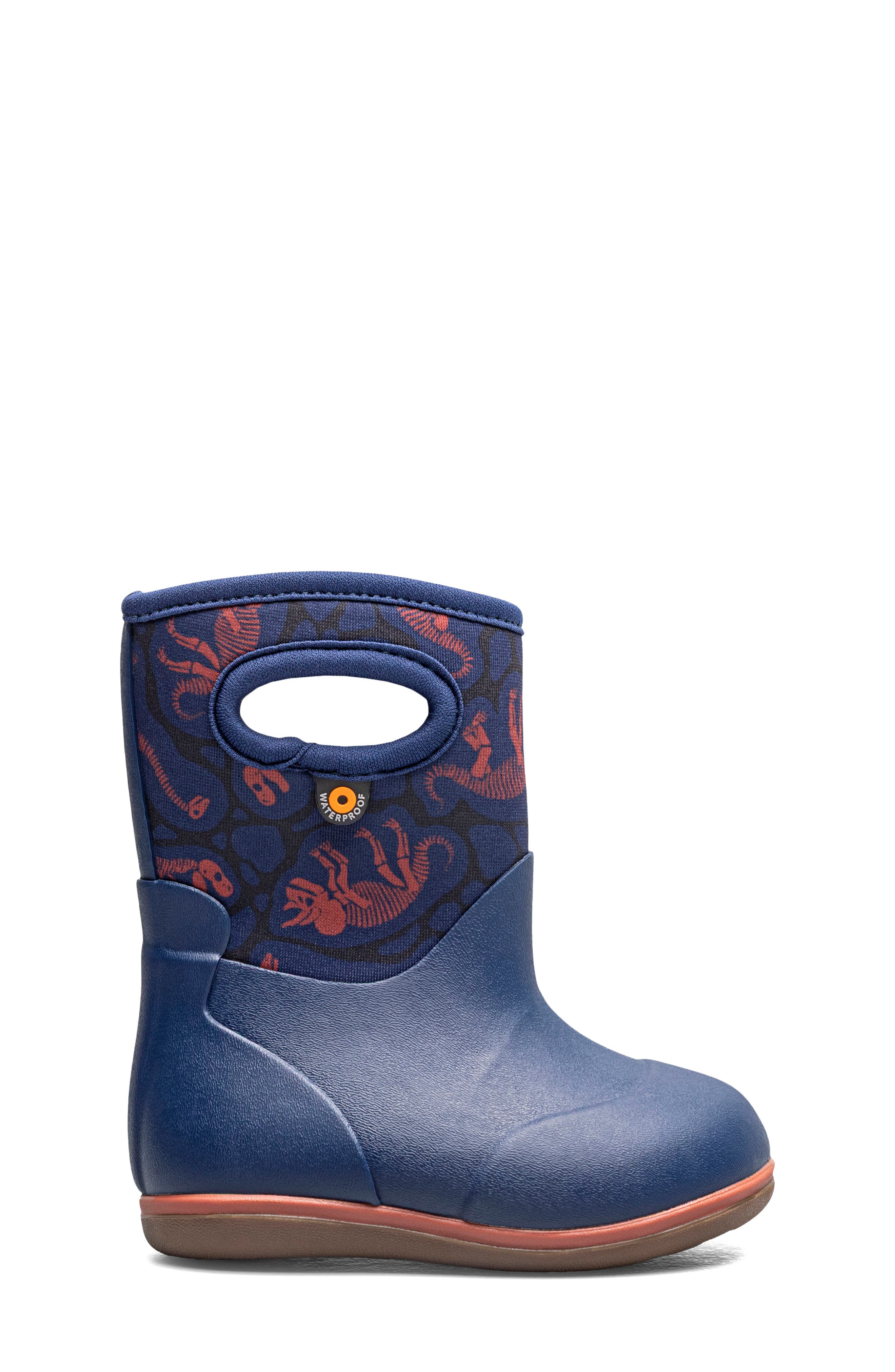 Kids' Baby Classic Archaeology Waterproof Rain Boot, Alternate, color, NAVY MULTI