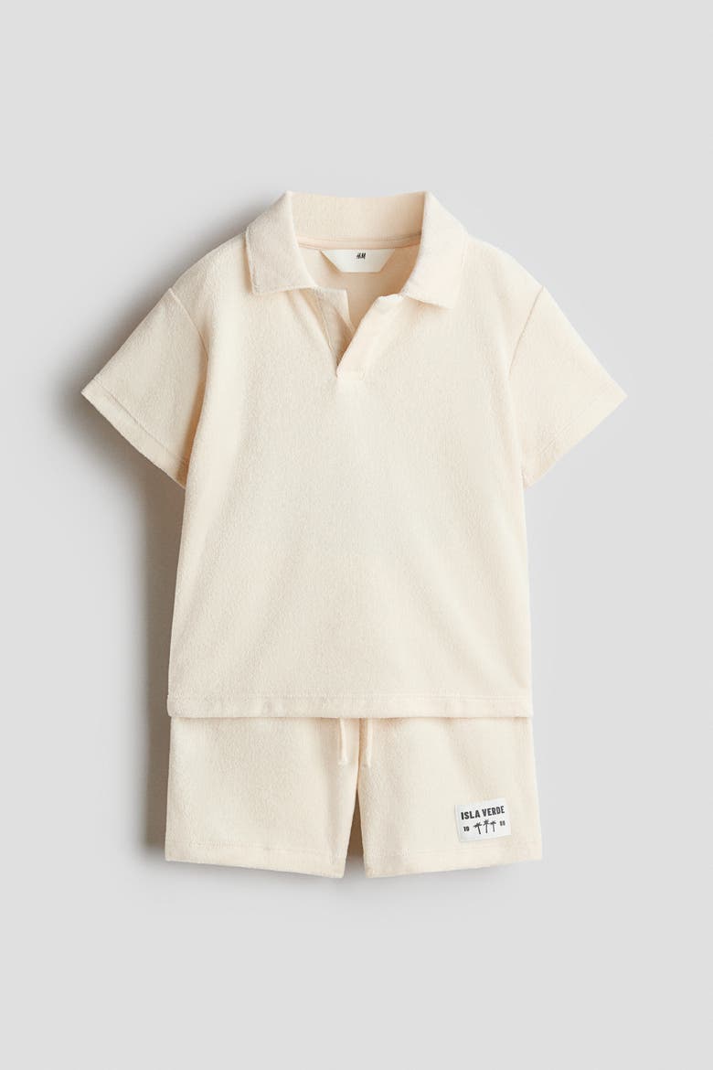 2-piece Velour Set, Alternate, color, Light beige