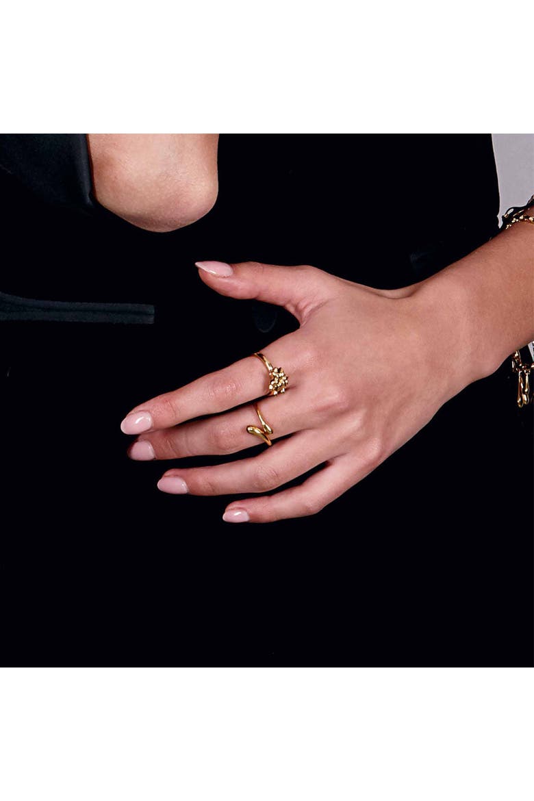 Open Drop Ring, Alternate, color, Gold