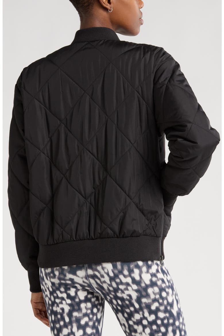 Quilted Aviator Jacket, Alternate, color, BLACK