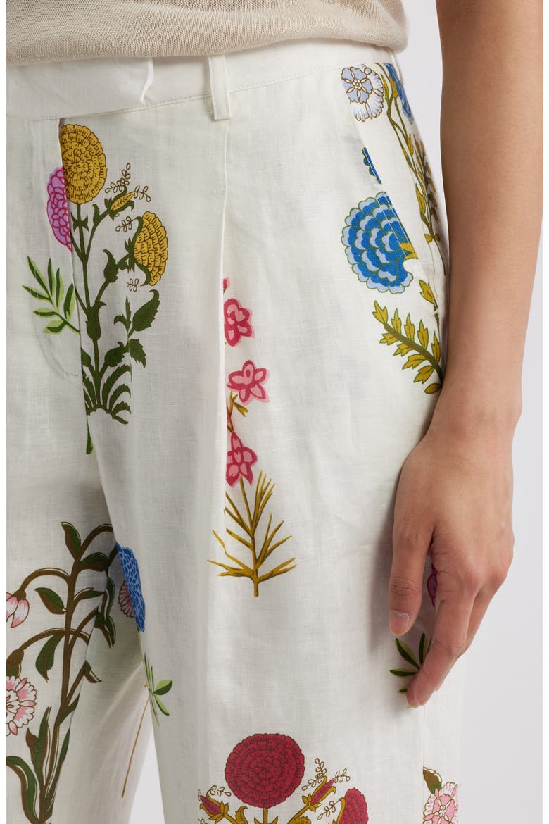 The Amelia Floral Print Linen Pants, Alternate, color, MULTI FLORAL