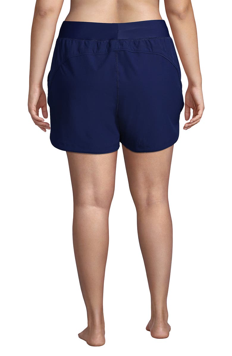 Lands' End SunShade UPF 50 5" Board Shorts, Alternate, color, Deep Sea Navy