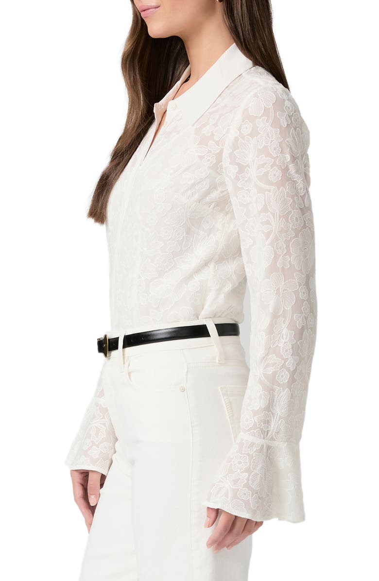 PAIGE Tahoma Silk Button-Up Shirt, Alternate, color, White