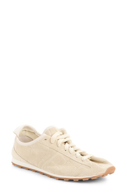 Jacquemus Suede Tennis Sneaker In Neutral