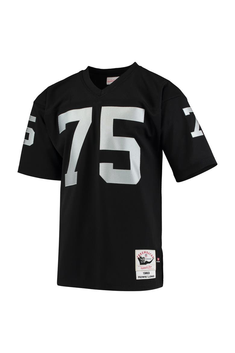 Men's Mitchell & Ness Howie Long Black Las Vegas Raiders 1983 Authentic Throwback Retired Player Jersey, Alternate, color, Black