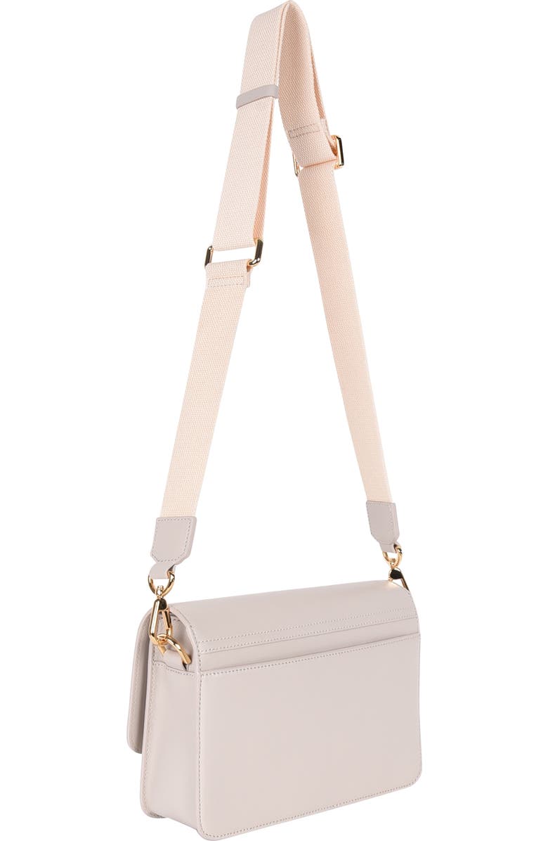 HYER GOODS Upcycled Leather and Canvas Convertible Crossbody Satchel, Alternate, color, Canvas/ Stone