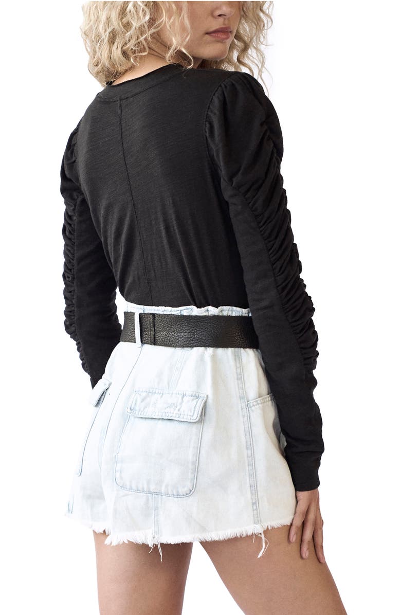 Free People Natasha Ruffle Sleeve Top, Alternate, color,