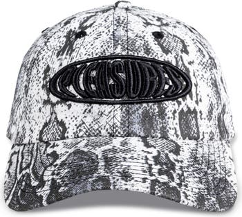 ★SINCLAIR★NPC SAVE EARTH MESSAGE EMBROIDERY BALL CAP PLEASURES Bubble Logo Snakeskin Print Polo Cap | Nordstrom