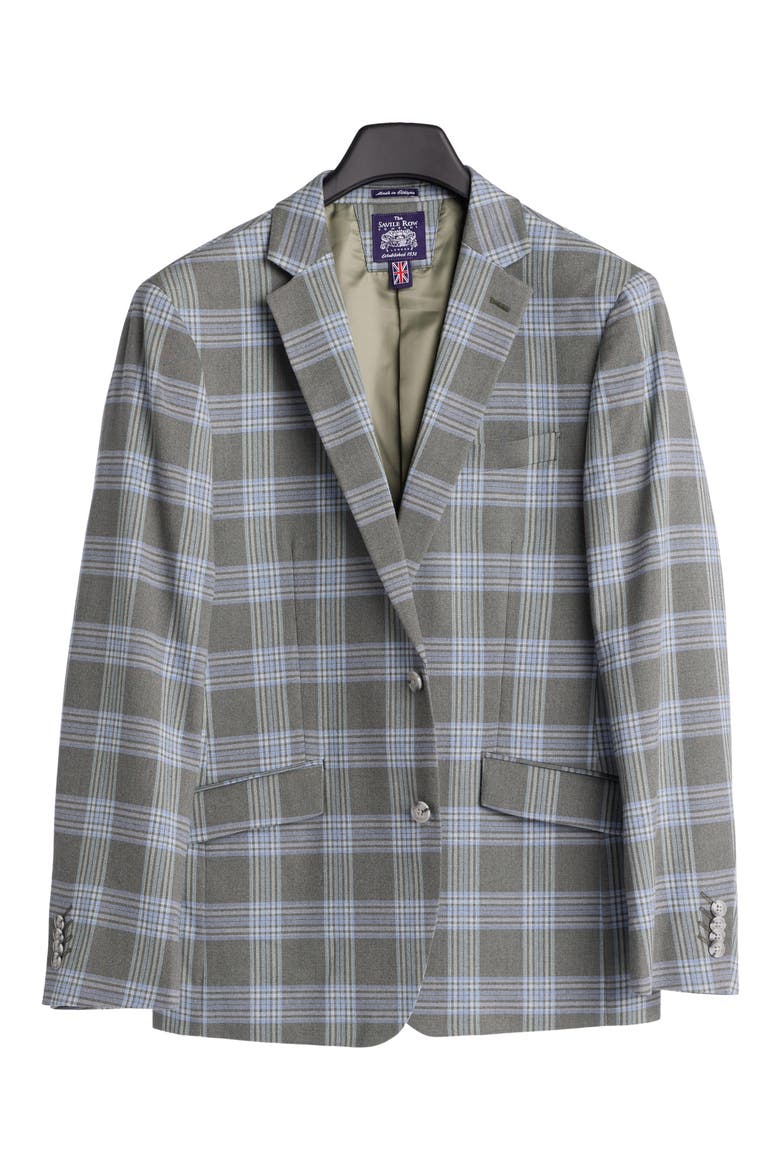 Olive & Blue Plaid Sport Coat, Alternate, color, OLIVE